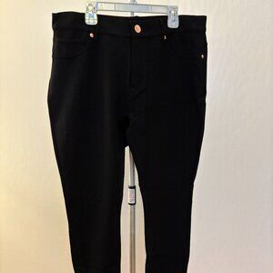 Ted Baker Skinny Pants  Black Side Zip Legging Size 5 New Rose Gold